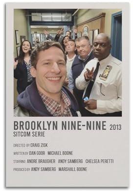 ALOEU Musikalbum Brooklyn Nine-Nine TV Classic Movie Wall Art Poster Wall Art Kit Canvas Vintage Film Canvas Poster Wall Art Decor Prints Poster Modern Canvas Art Pictures for Living Room Bedroo