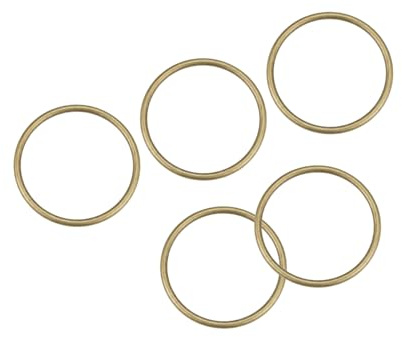 METALLIXITY 5Stk Metall O Ring Schnallen 45mm ID 3mm Dick Bronze Ton | Rund Ringe, Legierung, Geschweißt, Für Handwerk Basteln Taschen Geldbeutel