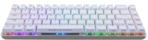 ASUS ROG Falchion Ace Compact White Gaming Keyboard, NXRD Mech. Switches | Per-Key RGB-LEDs, USB 2.0 (Typ-C auf Typ-A), programmierbare Tasten