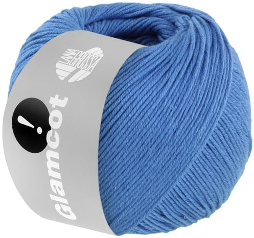 LANA GROSSA Glamcot | Zart glänzende, multifile Baumwoll-Viskosemischung | Handstrickgarn aus 60% Lyocell (Tencel TM) & 40% Baumwolle | 50g Wolle zum Stricken & Häkeln | 155m Garn FB 10