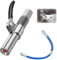 Grease Gun Coupler, Quick Release Single Handle Oil Nozzle with 30cm Hose, High Pressure Grease Gun Coupling Upgrade 12000 PSI Compatible with All Standard Automotive Grease Guns 1/8 NPT Fittings