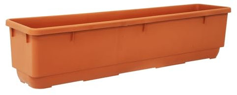 simpa 90cm Terracotta Brown Universal Trough Planter 90cm (L) x 20cm (H) x 19.5cm (D)