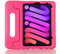 Funda infantil para iPad Mini 7 (A17 Pro) 2024/Mini 6 de 8.3 pulgadas, ligera, EVA, a prueba de golpes, asa convertible, funda para tablet para iPad Mini 7ª/6ª generación (rojo rosa)