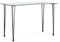 Yellow shop Scrivania ROUND in Vetro Temperato e Acciaio, Gambe Nere, 120x60x76 cm