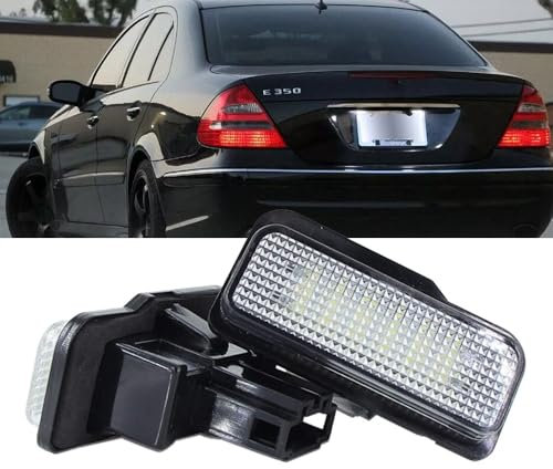 Bynome LED Number Plate Lights Bulb Canbus Error Free 6500K Super Brighter for Mer-cedes E Class w211 S211 C Class W203 CLS-Class W219 SLK-Class R171(Pack of 2)