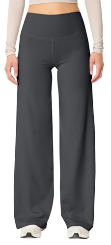 Generisch Straighthose Yogahose Damen Geradem Bein Hose Mittlere Taille Sweathose Strecken Sporthose Lose Gerade Hoses Activewear Damen Pants Yoga Hose Fitness Training Sport