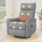 Srfzluxy Recliner Armchair Swivel Rocking Chair with Massage & Heat, Extended Footrest,3-In-1 Reclining Chair For Living Room, Adjustable Single Sofa with Dual Side Pockets, Remote Control Massage