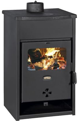 Prity KCPD Poêle à bois avec dessus en fonte 9,3 kW