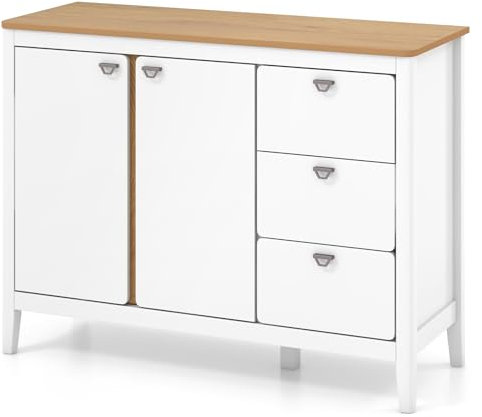 GOPLUS Sideboard Küche, Küchenschrank mit Schubladen & Schrank, Buffetschrank mit große Arbeitsplatte, Beistellschrank Aufbewahrungsschrank für Küche &Esszimmer, 106 x 40 x 80 cm