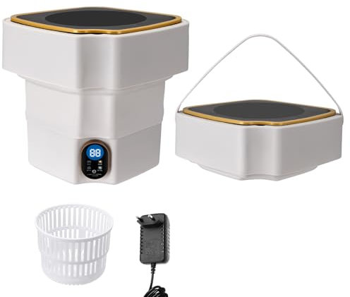 10L Machine a Laver Portable, Mini Machine à Laver avec Essorage,Machine à Laver Portable pour sous Vêtements, Chaussette, étudiant