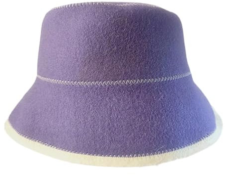Sharplace Chapeau de sauna en feutre, accessoire résistant à la chaleur, élégant, pour hammam, bain, douche, Violet