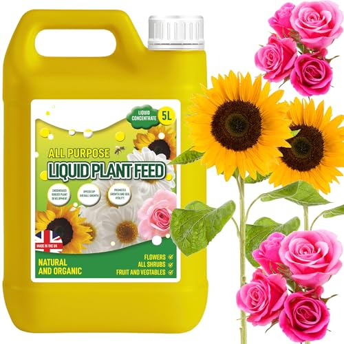5L All Purpose Concentrated Liquid Plant Feed Promotes Growth & Soil Vitality Flowers, Shrubs, Fruit & Vegetables (1)