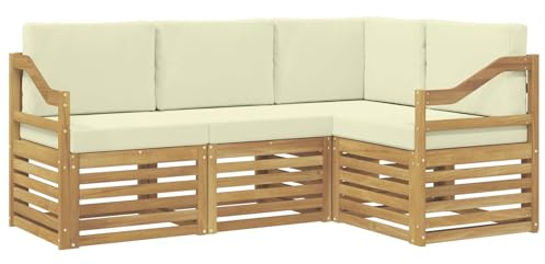 vidaXL Sofagarnituren Massivholz Akazie, Garten Lounge Set, modernes Sofa, gemütliche Terrassenmöbel für die perfekte Sitzgelegenheit