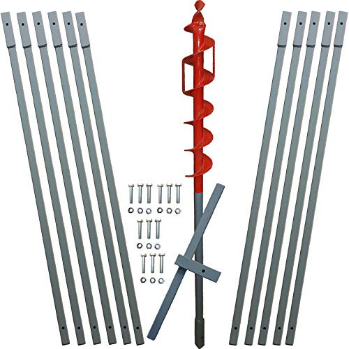 12m Erdbohrer mit 70mm Bohrkopf -VERLÄNGERBAR- auch als Brunnenbohrer, Handerdbohrer, Erdlochbohrer, Brunnenbohrgerät, Pflanzbohrer, Zaunbohrer, Pfahlbohrer UVM. einsetzbar ! …