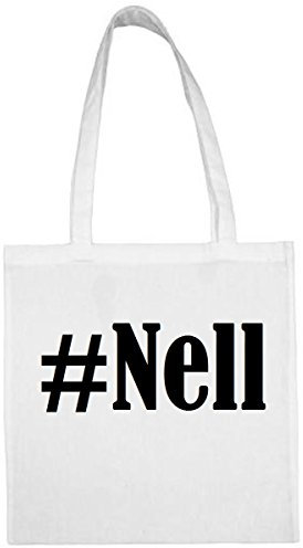 Reifen-Markt Tasche #Nell Größe 38x42 Farbe Weiss Druck Schwarz
