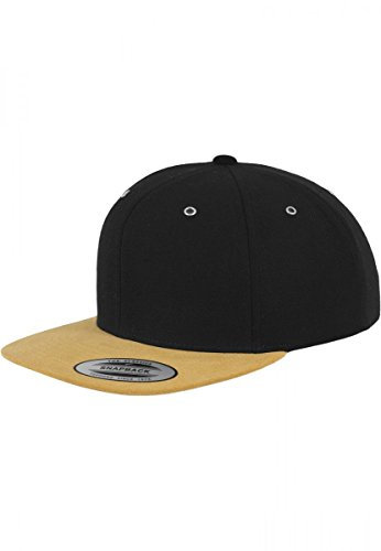 Flexfit Herren Snapback Cap Boots Suede schwarz schwarz Verstellbar