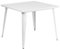 Flash Furniture 35,5 Quadratischer Tisch aus Metall, 90,2 cm, Weiß