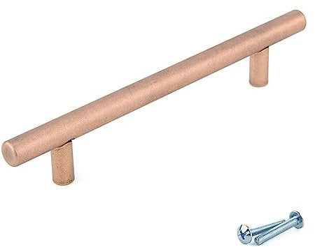 M4TEC Bar Kitchen Cabinet Door Handles – Antique Copper Bedroom Furniture Pull Handle, Kitchen Cupboards Handles, Drawers, and Wardrobe Doors - W5 Series 128mm