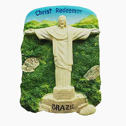 Kühlschrankmagnet mit 3D-Souvenir, Christuserlöser von Rio de Janeiro, Brasilien, Dekoration für Zuhause und Küche, Brasilien