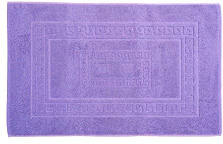 HomeLife Tappeto da bagno lilla 60 x 180 cm – Tappeto bagno moderno in cotone e poliestere – tappetino doccia assorbente e durevole per lavabo, vasca e doccia, lavabile in lavatrice