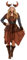 Smiffys Deluxe Wikinger Barbarenköniginnenkostüm, Braun, mit Kleid & Helm