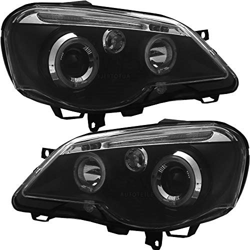 Scheinwerfer Set IV 4 Typ 9N3 Bj. 05-09 Angel Eyes klarglas/schwarz