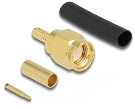 Delock SMA Stecker zum Crimpen RG-174 / RG-316 mit passendem Schrumpfschlauch
