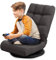 Urnodel Swivel Floor Chair for Teens，Multipurpose Gaming Chair Rocker for TV, Reading, Playing Video Games Lumbar Support, Adjustable Foldable Backrest 8858Z (Brown)