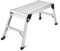 LEADALLWAY Hop Up Platform Step Up Bench Ladder Large 76cm Work Bench with Non-Slip Mat Heavy Duty Aluminium Work Platform 150KG Capacity