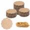 200 Stk. Geschenkanhänger aus Kraftpapier Wellenförmig Geschenkanhänger mit 30 Meter natürlicher Juteschnur für Bastelverpackungen (6 cm Durchmesser)
