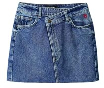 Desigual Women's FAL_SOL, 5053 Denim MEDIUM Skirt, Blue, L