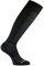 Wrightsock Profi Socke, optimal für Ski- oder Militärstiefel, Modell Merino Coolmesh II in grau schwarz, Anti-Blasen-System, doppel-lagig, kniehoch extra lang Gr. S