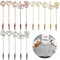 15 Stück Metalldraht-Krokodilklemme, Memo-Clip, Doppelenddraht-Kartenhalter, Zettelhalter, Fotohalter Draht für DIY-Karten, Foto, Memo, Bankett, Hochzeit, Blumenladen
