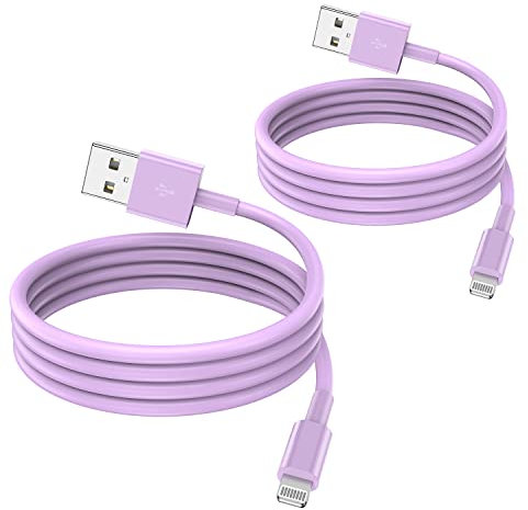 Apple MFi Certified iPhone Lightning to USB Cable - 2 Pack, 2m, Fast Charging for iPhone 13/12/11/X/8/7/6/iPad