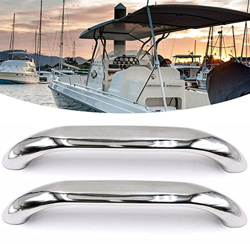 Edelstahl Bootshandlauf, 2pcs Boot Sicherheitsschutzgriff, 11.81 Zoll Marine Anti Wellen Handläufe, Haltegriff Mit Schraube, Yacht Marine Boot Griff Tür, Passend Für Deck