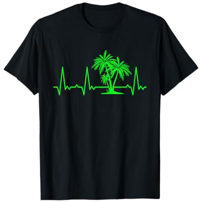 Herzschlag Palmen T-Shirt