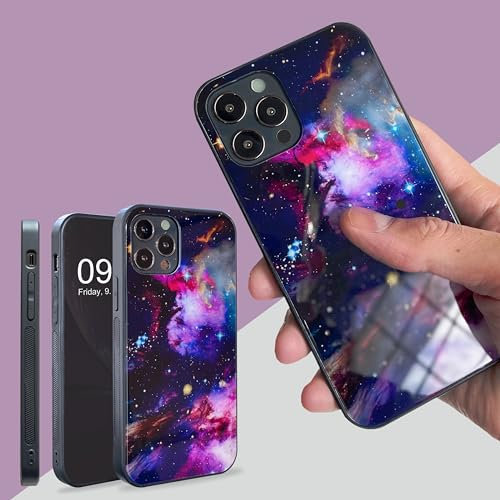 elexal iPhone 11 Phone Case, iPhone 11 Silicone Phone Case, Marble Phone Case iPhone 11 [Soft TPU Edges] [Hard Glossy Back] iPhone 11 Shockproof Protection Bumper Phone Case (Nebula)