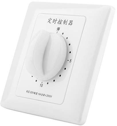 Fdit Minuterie de Pompe à Eau Durable à Utiliser, Compte à rebours de la minuterie, Plastique respectueux de l'environnement pour Lampe d'aquarium(Interrupteur de minuterie de 15 Minutes)