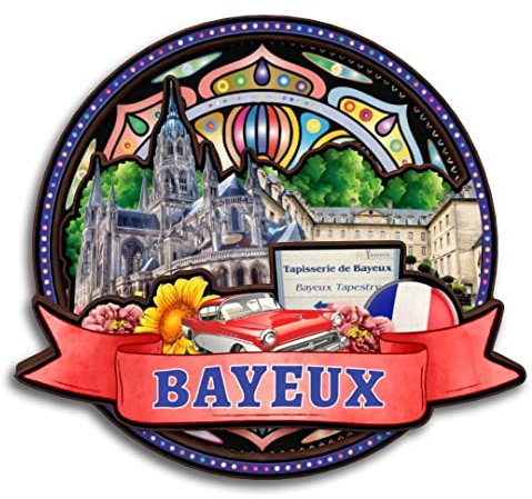 Orlybar Bayeux Normandy France Fridge Magnet Wooden Collection 3D Wood Handmade Travel City Souvenirs Refrigerator Magnet Home Decoration Gift -1269