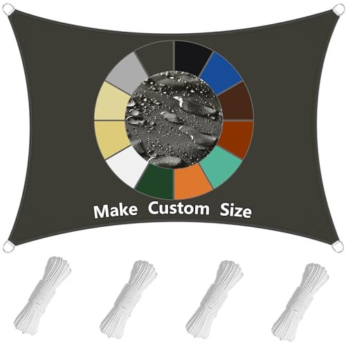 Polyester Windschutz 3.5x7M, Sonnenschutz Set, Hergestellt aus 220g/m² hochwertigem Polyester, mit Befestigungsseile, für, Garten, Balkon, Terrasse, Party - Dunkelgrau