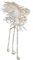 fdsmall Ohrringe für Frauen Boho Mode Vintage Fee Feder Ohr Manschette Wrap Ohrringe Perle Quaste Dangle Drop Ohrring Manschetten Clip auf Ohrringe Schmuck Hochzeit Party für Frauen und Mädchen