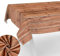 Stoff Tischdecke Tischwäsche Textil Tischtuch Baumwolle Polyester Gewebe abwaschbar pflegeleicht, in rund oval eckig Holz Braun 90x130cm Schnittkante