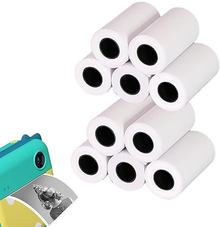 10 Rolls Instant Camera Refill Print Paper-for Kid's Instant Camera Favors Supplies Photo Printer Thermal Paper Rolls Instant Print Camera Refill Paper