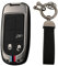 KUNIO Coque de clé - Convient pour Jeep Renegade Compass Grand Cherokee Chrysler Dodge - Convient pour Fiat 500X Ducato Tipo Cross - Boîtier en métal - Porte-clés à 3 Boutons - Noir