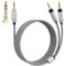 Zosvoses Focal Headphone Cable with 6.35mm Adapter Compatible with Focal Elear Focal Elegia Headphones Replacement Audio Cable Length 1.2m/4ft