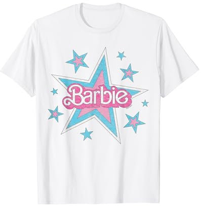 Barbie - Logo vintage con stelle Maglietta