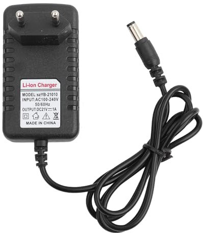 Adaptateur de Batterie 21v, Adaptateur Li-ION en Cuivre épais, Prise de Batterie Adaptative 21v 1a (Prise UE 100-240 V)