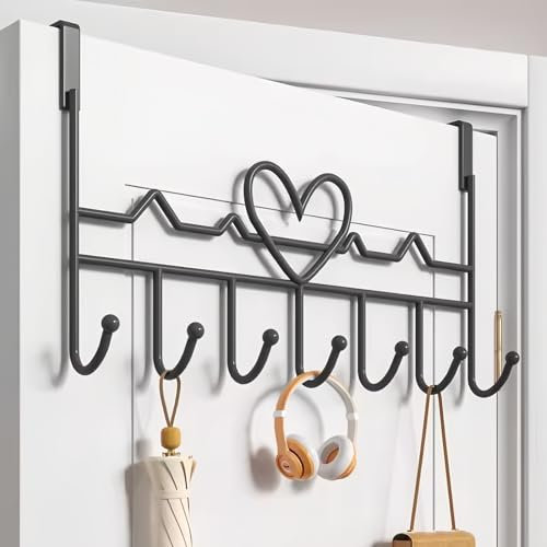 WBDXWB Türhaken, Türaufhänger für Mantel, Handtuch, Tasche, Bademantel (1 Stück, Schwarz)
