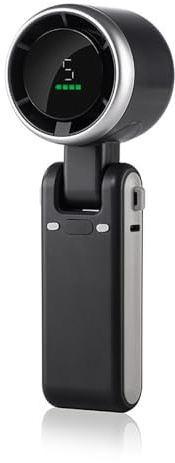 Portable Handheld Turbo Fan Foldable Cooling Fan with 5 Gear Wind, Rechargeable Desk/Neck Fan for Travel Camping Working Maiju