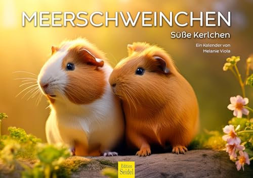 Edition Seidel Premium Kalender Meerschweinchen 2025 Format DIN A3 Wandkalender Tierkalender Meerschwein süße Kerlchen Melanie Viola
